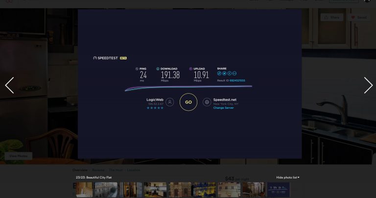 Displaying internet speeds on your Airbnb listing as an image