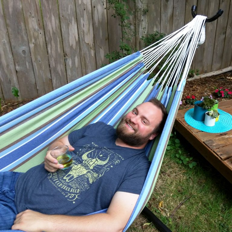 man in hammock