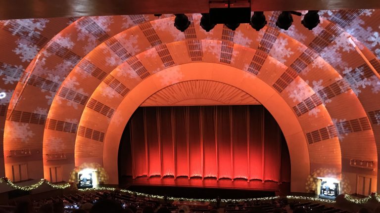 the stage at the radio city music hall
