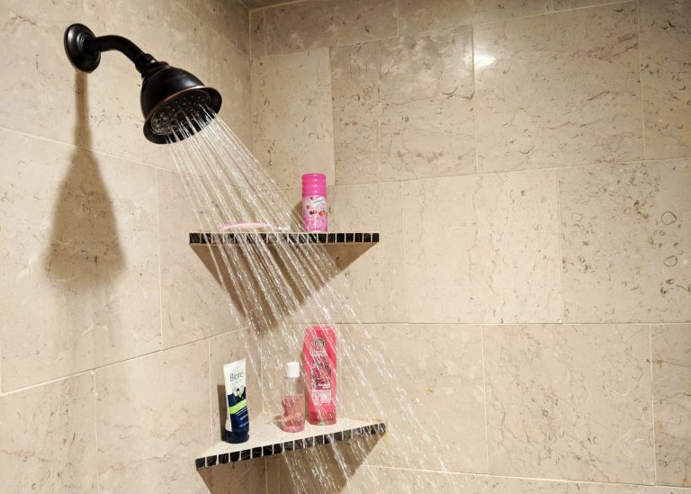 shower head in modern bathroom