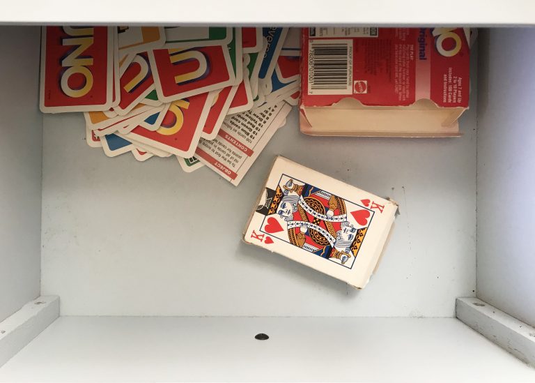 cards in a drawer