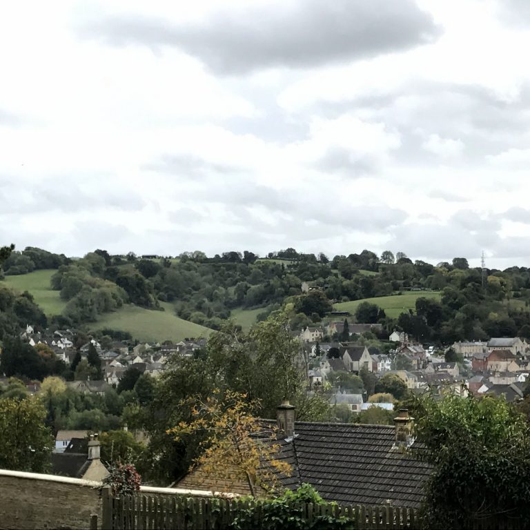 view of the english town of Nailsworth, England