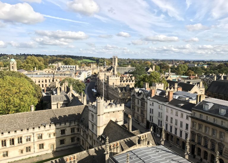 view of high street in Oxford, England