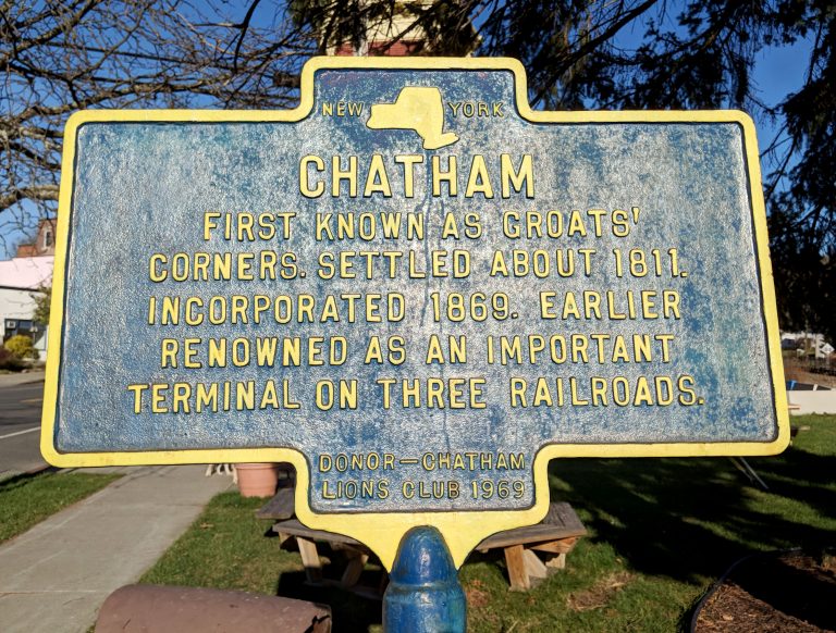 town sign about Chatham, New York