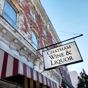 wine and liquor sign in Chatham, New York