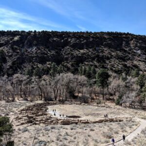Overlooking Bandelier city remains from above