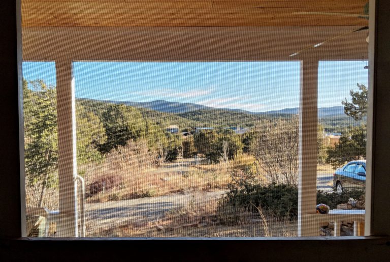 view of cibola national forest from Airbnb in Tijeras