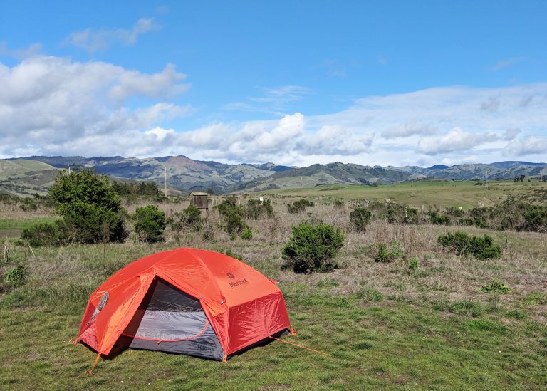 Tent Set up at Hearst San Simeon State Park