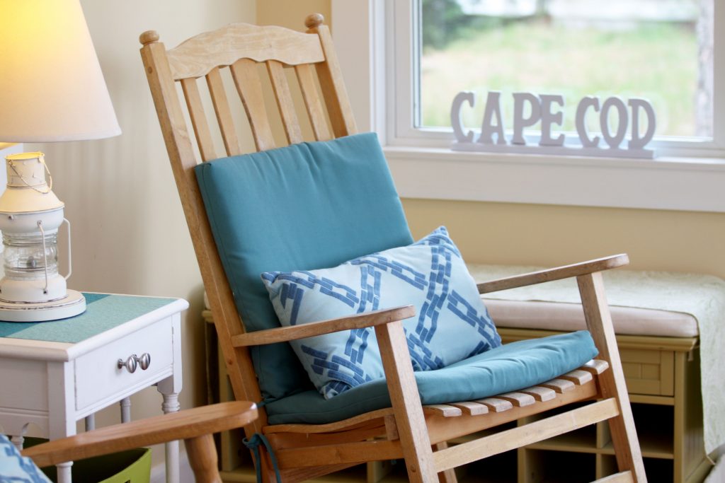 rocking chair in cape cod airbnb