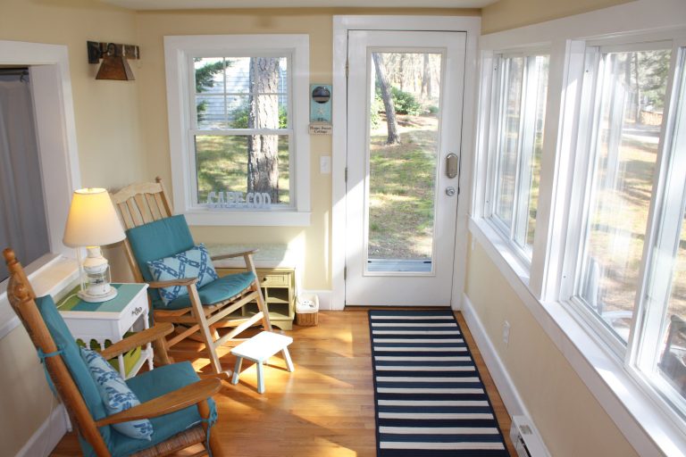 rocking chairs and windows