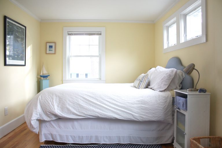 beautiful bed in cape cod airbnb
