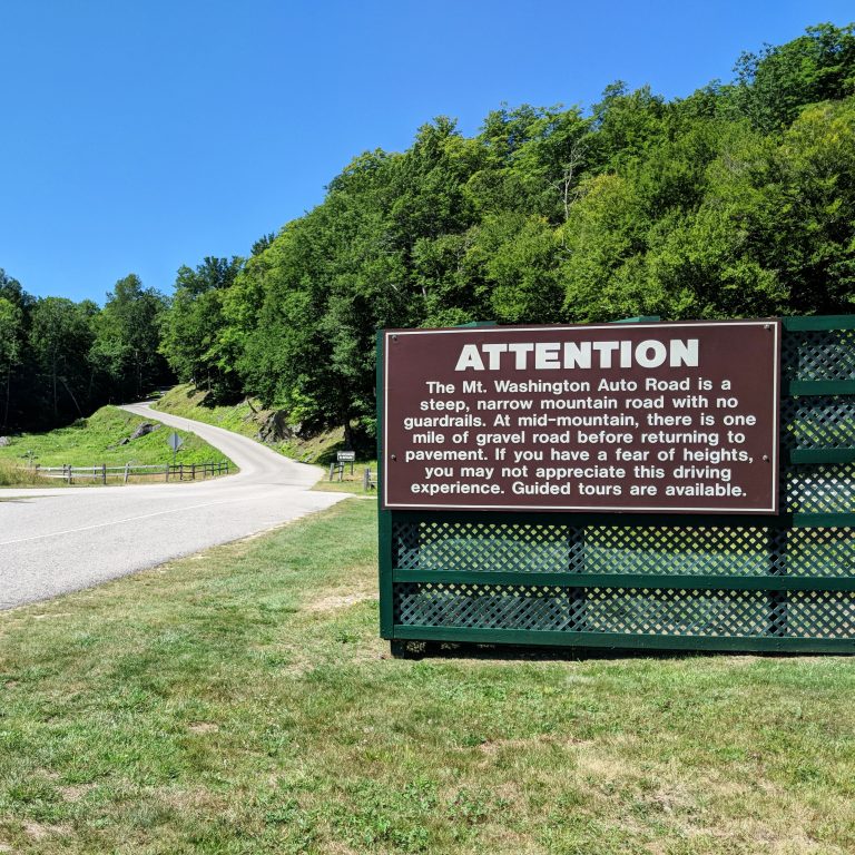 Mount Washington Auto Road Sign