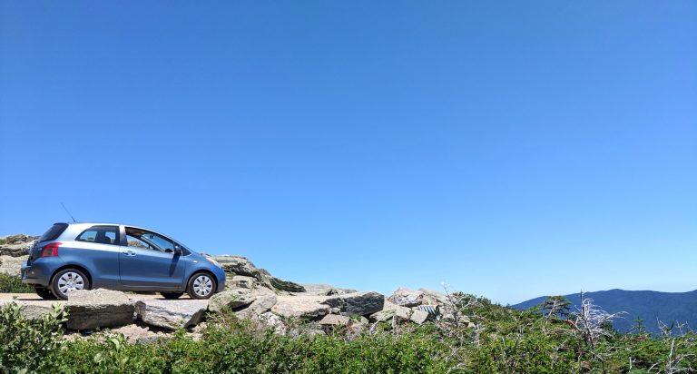 Our car on top of Mount Washington
