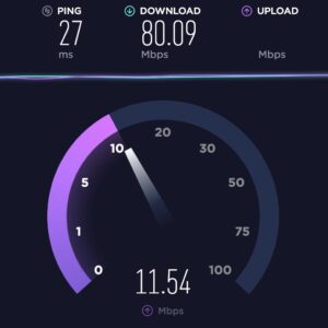 internet speed test results