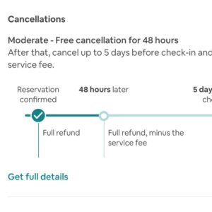 Airbnb Moderate Cancellation policy