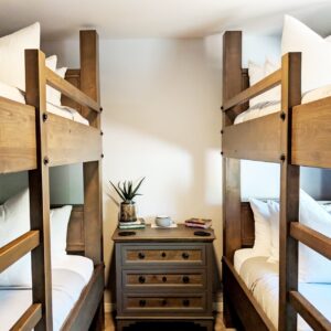 twin sets of bunk beds in family airbnb