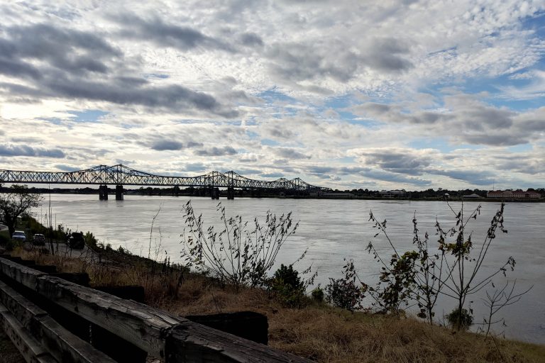 view of the Mississippi River in the fall